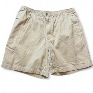 Vintage 90s Hunt Club Elastic Waist Khaki Shorts, Men's Size M